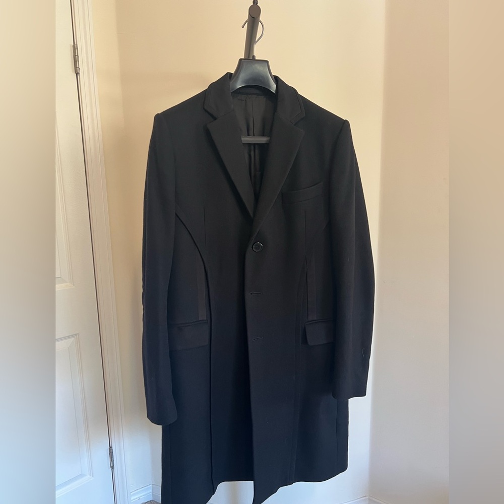 Givenchy Black Wool Overcoat